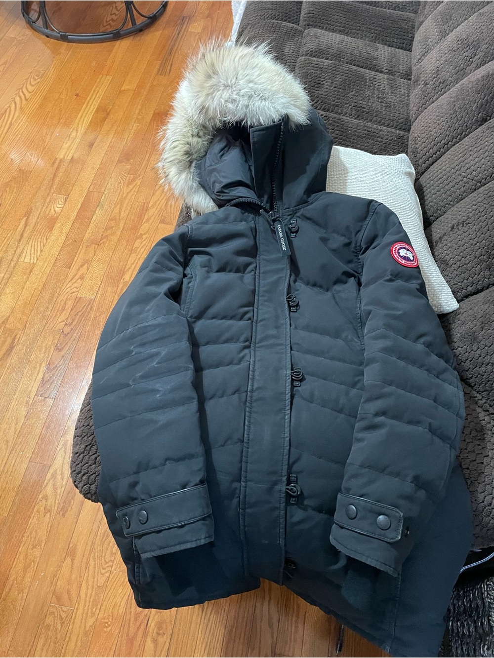 Canada Goose Leslie Parka - Black with Fur-Trim Hood